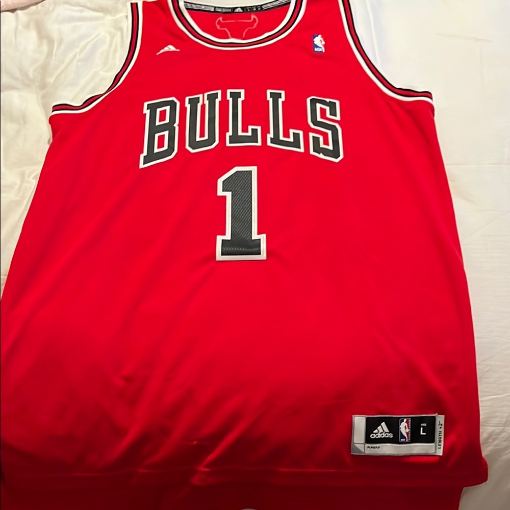 Adidas Red and Black Game Jersey